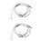 2 Pcs With Microphone Cable White 5