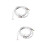 2 Pcs With Microphone Cable White 7