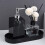 3Pcs Black Marble Texture Resin Tray Sturdy Bathroom Storage Tray 3
