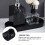 3Pcs Black Marble Texture Resin Tray Sturdy Bathroom Storage Tray 5