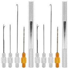 Non Slip Handle Baiting Tool Kit Fishing Bait Drill Aluminum Alloy High Quality Material Easy To Operate Carp Fishing Needle Portable Stainless Steel