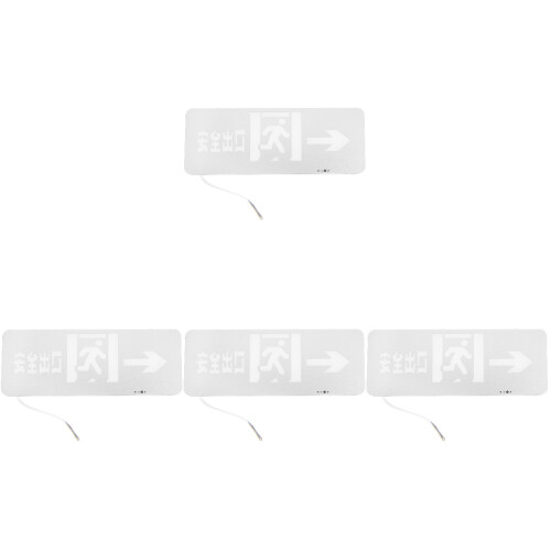 4Pièces Urgence LED Suspendue Acier Pour