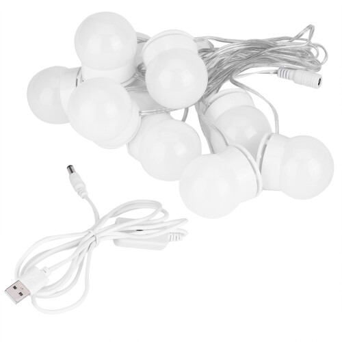 USB Makeup Lights Creative Mirror Bulb Even Light LED Source Dimmable Rotating Vanity Lights For Bathroom Mirror Dressing Table Energy Efficient 1