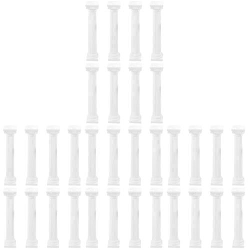 32Pièces Petits Piliers Romains Blancs Photo Prop Décor Table