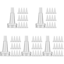 250Pièces Caps Pour Bouteilles Sérum, Plastique Transparent Durable