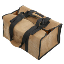 Canvas Firewood Carrier Bag Large Capacity Water Resistant Heavy Duty Materials Lightweight Portable Practical Design Easy Storage Multipurpose