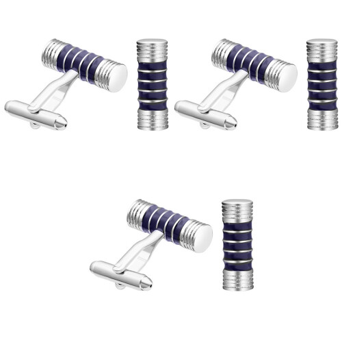 3Pcs Dumbbell Cufflinks Creative Sleeve Nail for Business 2