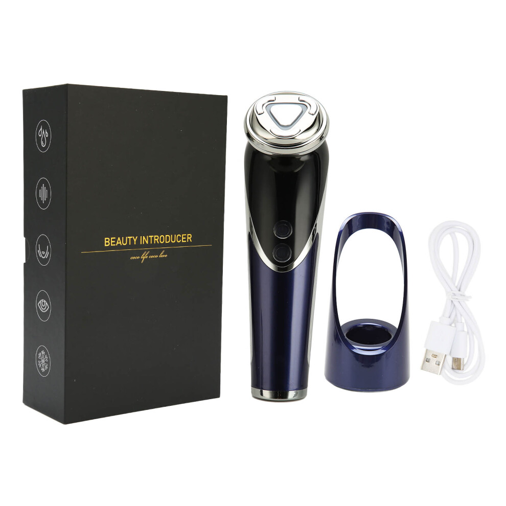 Red/Blue/Light Led Facial Massager With Therapy For Radiance Boosting And Damp Clearing, Multi Mode Skincare Tool For Lifting And Calming Skin
