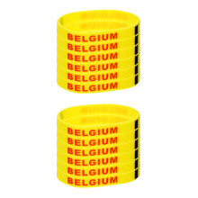 12Pcs Sports Silicone Country Wristbands Belgium Flag