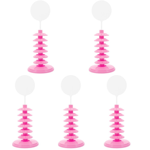 5Pcs Decorative Pink Lollipop Holder Cake Pops Stand Multi-Layer