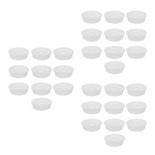 30Pcs White Plastic Storage Bucket Lid Durable Leak-Proof Screw Cap