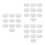 30Pcs White Plastic Storage Bucket Lid Durable Leak-Proof Screw Cap 1