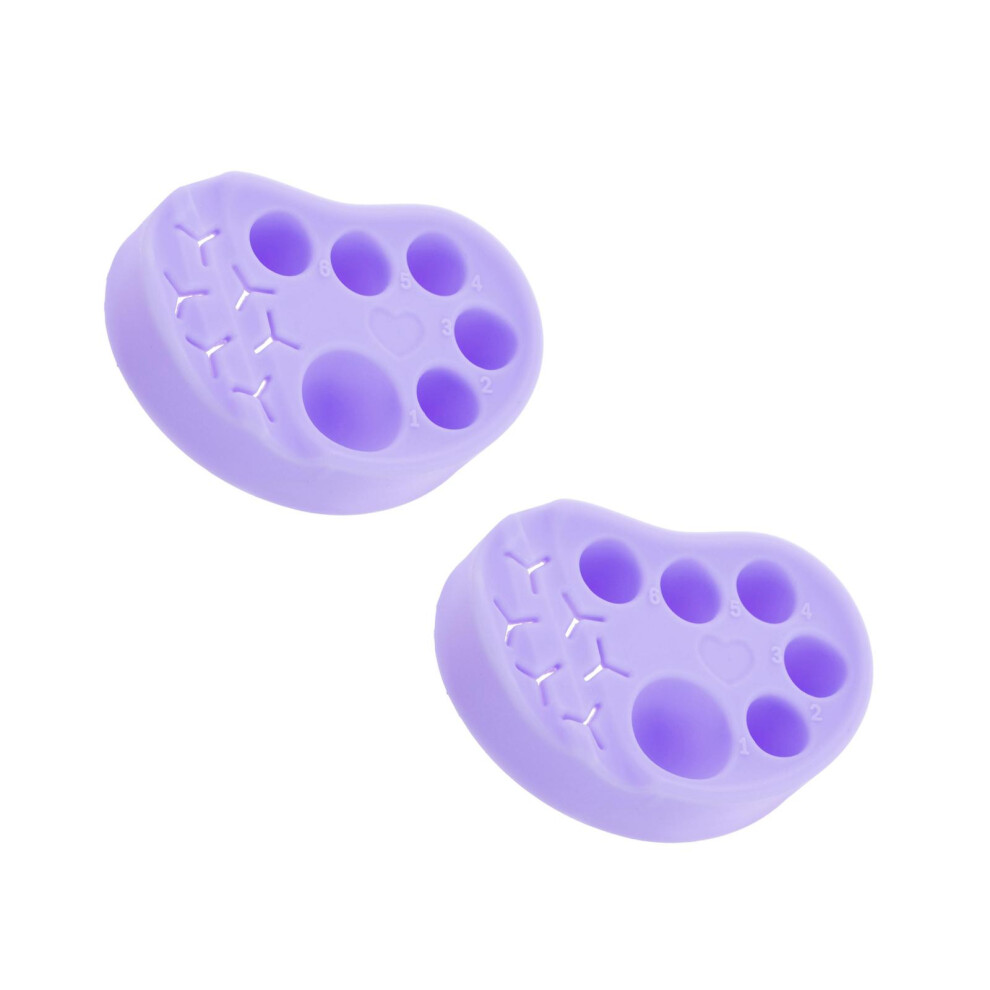 Ohphcall Purple 2Pcs Professional Silicone Palette For Nail Art And Makeup