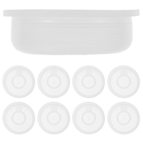 30Pcs White Plastic Storage Bucket Lid Durable Leak-Proof Screw Cap 1