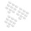 30Pcs White Plastic Storage Bucket Lid Durable Leak-Proof Screw Cap 5