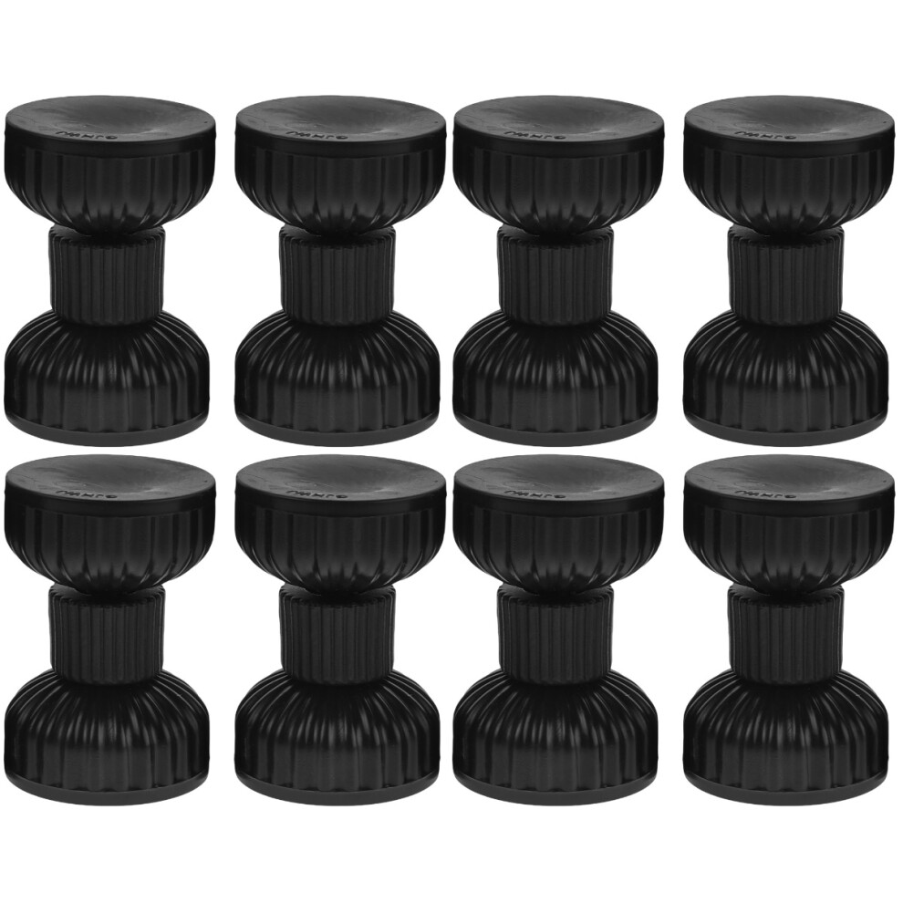 8Pcs Black Bed Stoppers Headboard Stabilizer Set 3713122749319