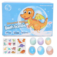Hydrating Bubble Bath With Surprise Dinosaur Toys Inside, Natural Organic Kids Bath Bombs In Dino Egg Shape Featuring Unique Scents And Safe