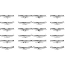 24Pcs Galvanized Iron Toggle Bolt Wings Heavy Duty Drywall Anchors Set