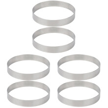 6Pcs Metal Pizza Saucing Rings Multi-Use Round Muffin and Cake Mold