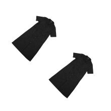 2Pcs Black Waterproof Grooming Apron for Cats and Dogs Polyester Smock