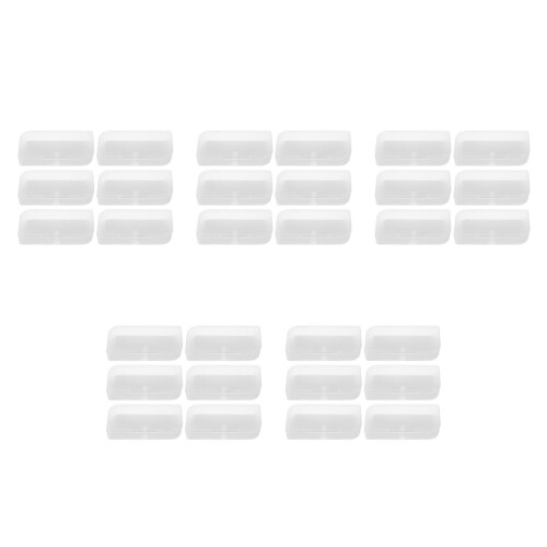 30Pcs Transparent Miniature Doll Glasses Holder Durable Plastic Case