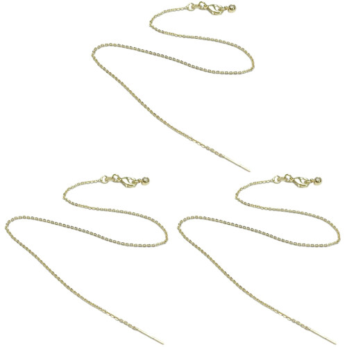 15Pcs Skin-Friendly Golden Adjustable Chains for Necklace Making