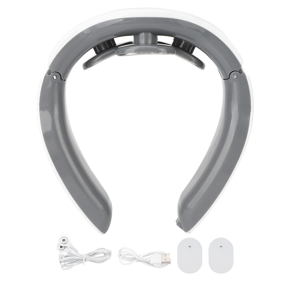 Cordless Neck Massager with Heat, U-Shaped Design Intelligent Massager for Deep Tissue Trigger Point Pain Relief, Low Frequency Pulse Warm