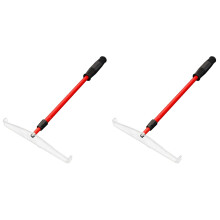 2Pcs Practical Red Poker Chip Push Rake Telescopic Collector Rod