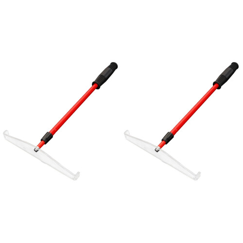 2Pcs Practical Red Poker Chip Push Rake Telescopic Collector Rod