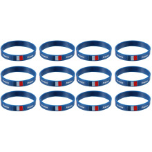 12 Pcs Country Bracelet Wristband Country Wrist Bands
