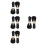 8Pcs Durable Black PU Alloy Buttons for Women's Coats Sweaters Jackets 3