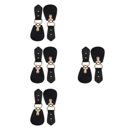 8Pcs Durable Black PU Alloy Buttons for Women's Coats Sweaters Jackets 2