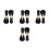 8Pcs Durable Black PU Alloy Buttons for Women's Coats Sweaters Jackets 4