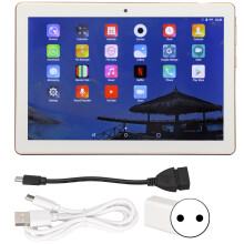 Powerful Android10Tablet8Inch Octa Core Processor4GB RAM64GB ROM Retina-Quality Display FaceTime Camera VGA Output Support Gold Color Edition