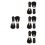 8Pcs Durable Black PU Alloy Buttons for Women's Coats Sweaters Jackets 5