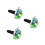 3Pcs Car Aromatherapy Diffuser Ladybug Vent Clips Zinc Alloy 7