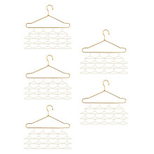 100Pcs Mini Metal Hangers Golden Color for Doll and Pet Outfit Storage
