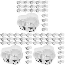 60Pcs Party Loaf Boxes Silver Compact Cake Holders Durable with Lid