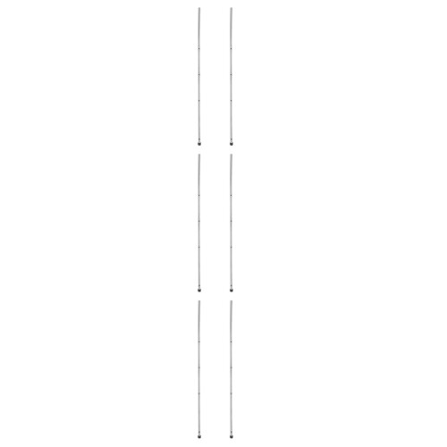 6Pcs Silver Iron Foosball Table Rods Replacement for Table Soccer Game