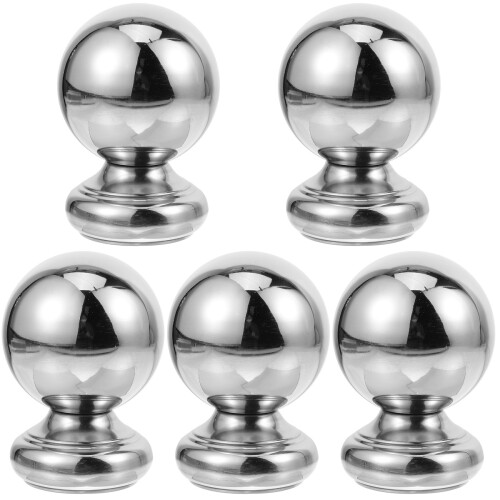 5Pcs Solid Stainless Steel Stairway Handrail Balls Silver Finish