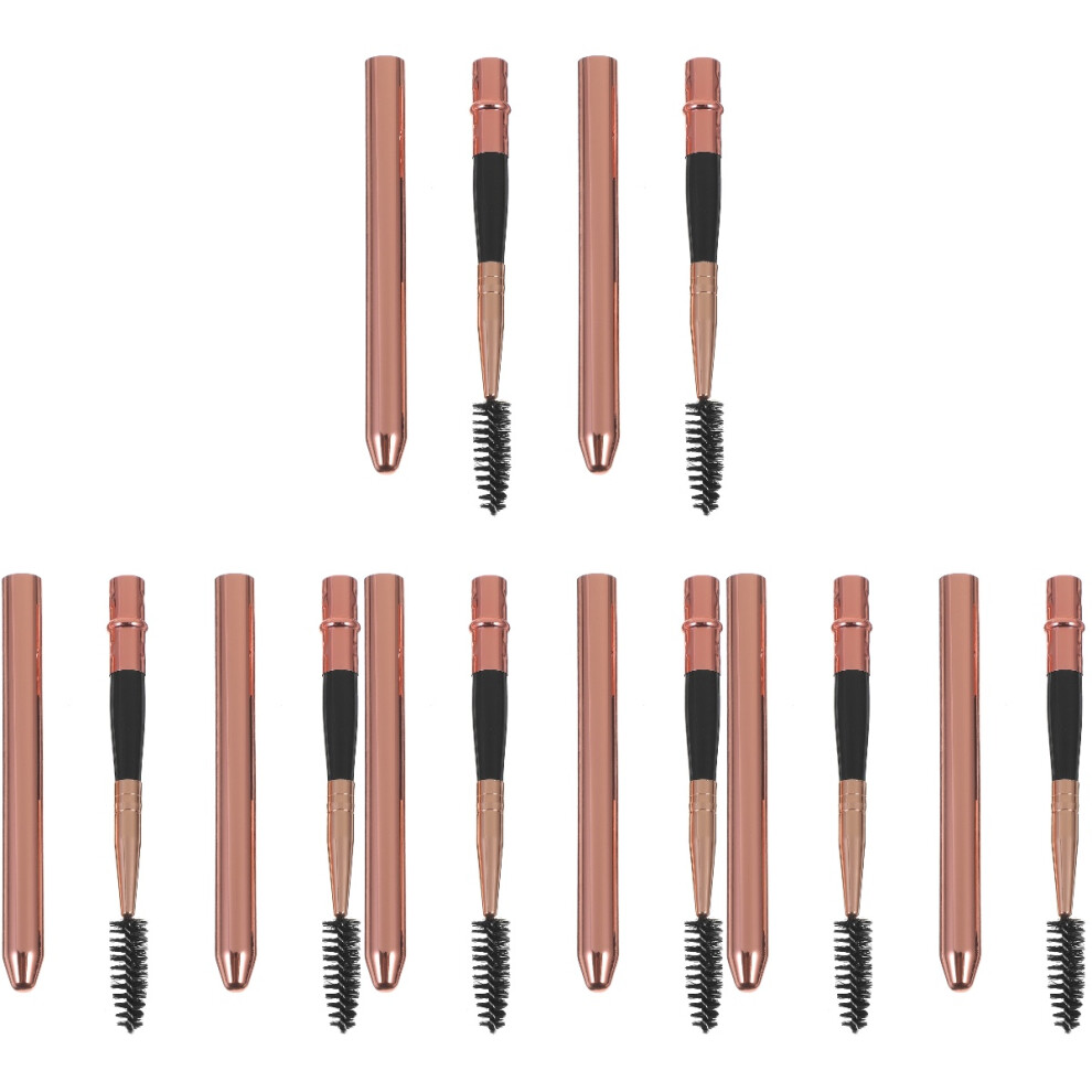 Vaguelly 8Pcs Metal Eyebrow & Eyelash Brush Wands Assorted Colors Makeup Tool