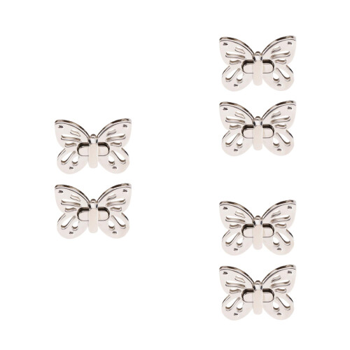 6Pcs Silver Bag Lock Replacement for Purse Clasp and Handbag Closure