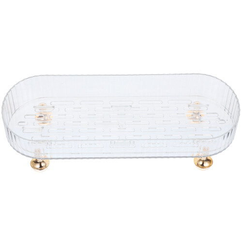 3Pcs Self Draining Countertop Tray Soap Holder Bathroom Organizer 2
