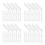 200Pcs White Plastic Adjustable Pleated Curtain Hooks for Drapes Track 1