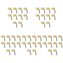 50Pcs Golden Graduation Cap Drink Goblet Covers Reusable Decoration