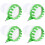 4Pcs Garden Fruit Picker Basket Light Green Plastic & Polyester Basket 5