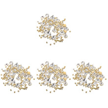 520Pcs White Glass Sewing Rhinestones for DIY Fashion Decor