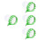 4Pcs Garden Fruit Picker Basket Light Green Plastic & Polyester Basket 6