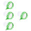 4Pcs Garden Fruit Picker Basket Light Green Plastic & Polyester Basket 7