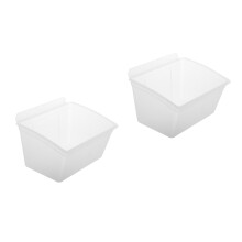 2Pcs Transparent Plastic Storage Bins for Garage and Workshop Tools